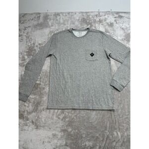 RVCA Pullover Sweater Mens Size Medium Gray Long Sleeve Front Pocket FLAW